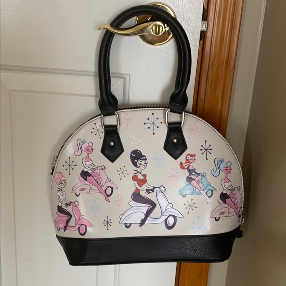 Miss Fluff retro, Roman holiday print purse